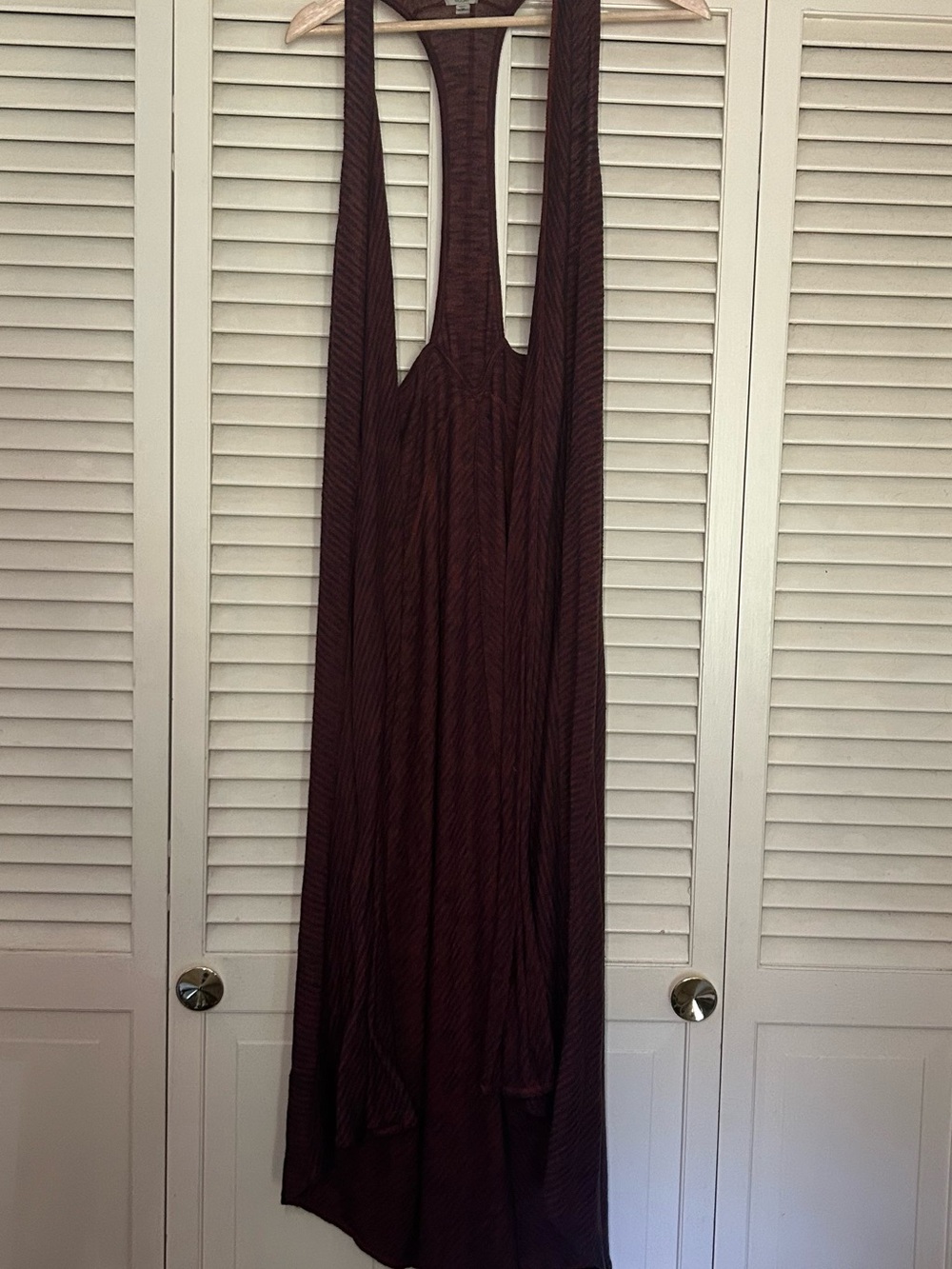 Urban outfitters Ecote racerback maxi sleeveless duster m/l navy/burgundy